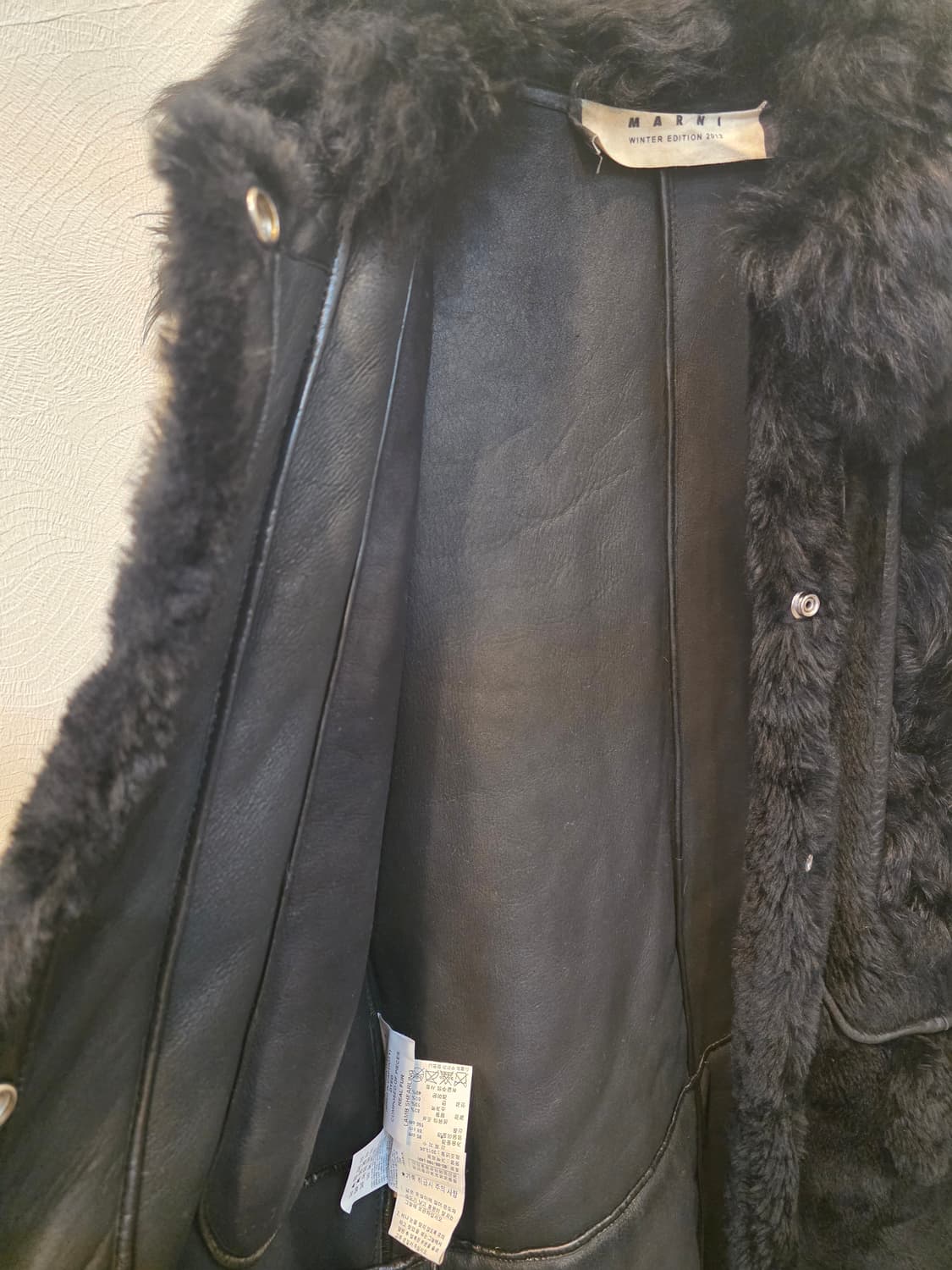 마르니 블랙 레더퍼 롱코트윈터에디션 상품이미지8