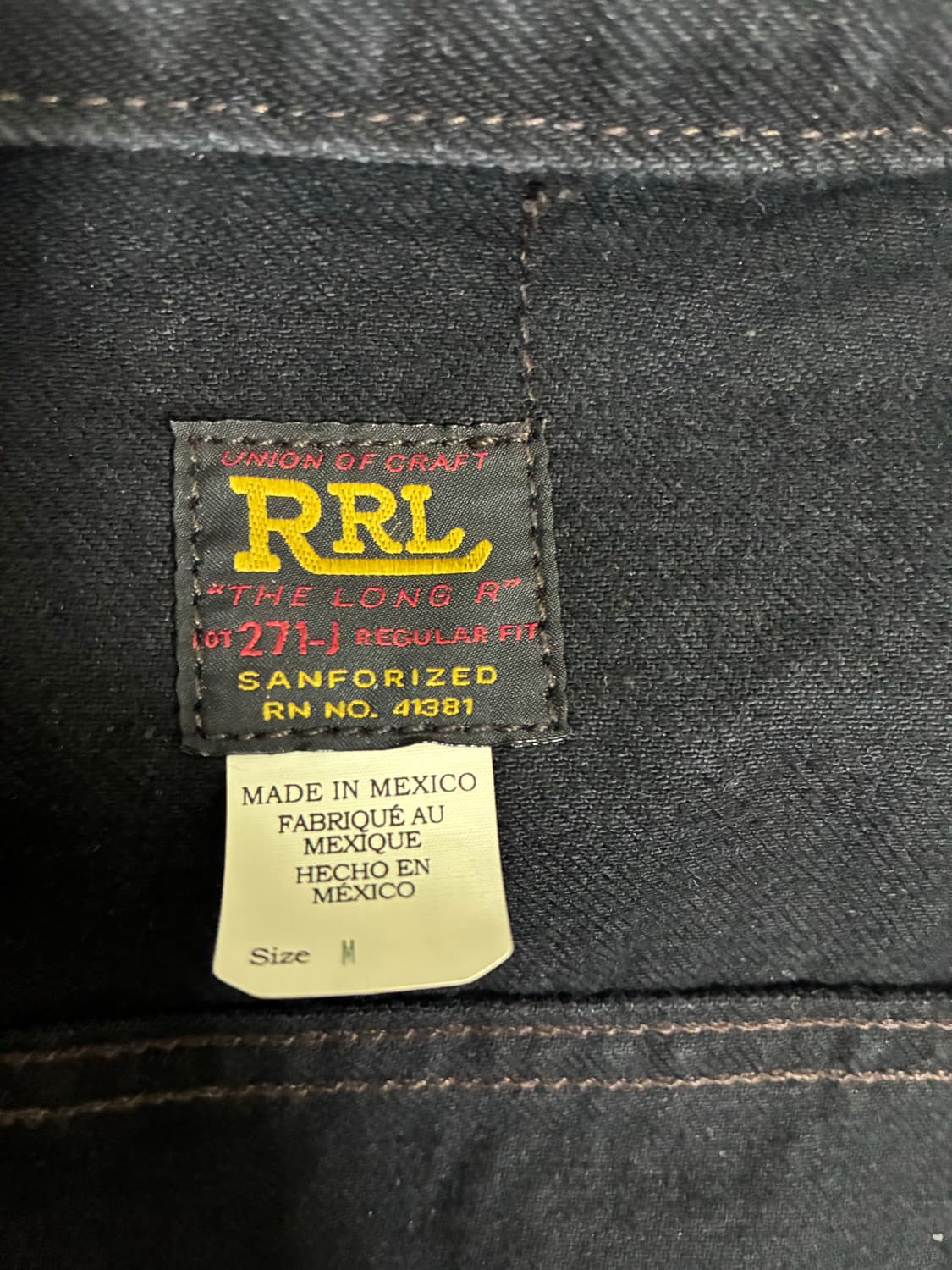 rrl lot 271 블랙 트러커 M 팝니다 상품이미지3