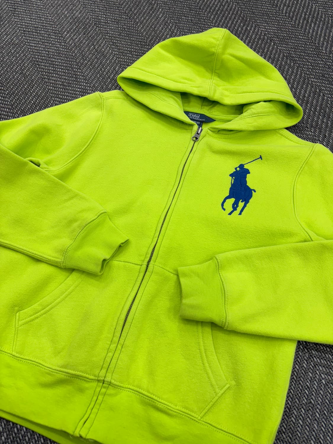 폴로 후드집업 연두 상품이미지4