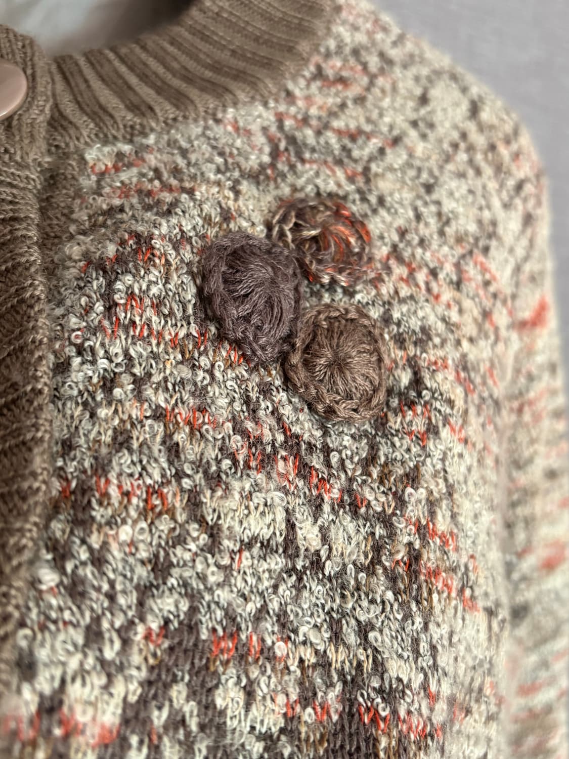 Ladies Fashion Knit 패턴 가디건 Japan 상품이미지3