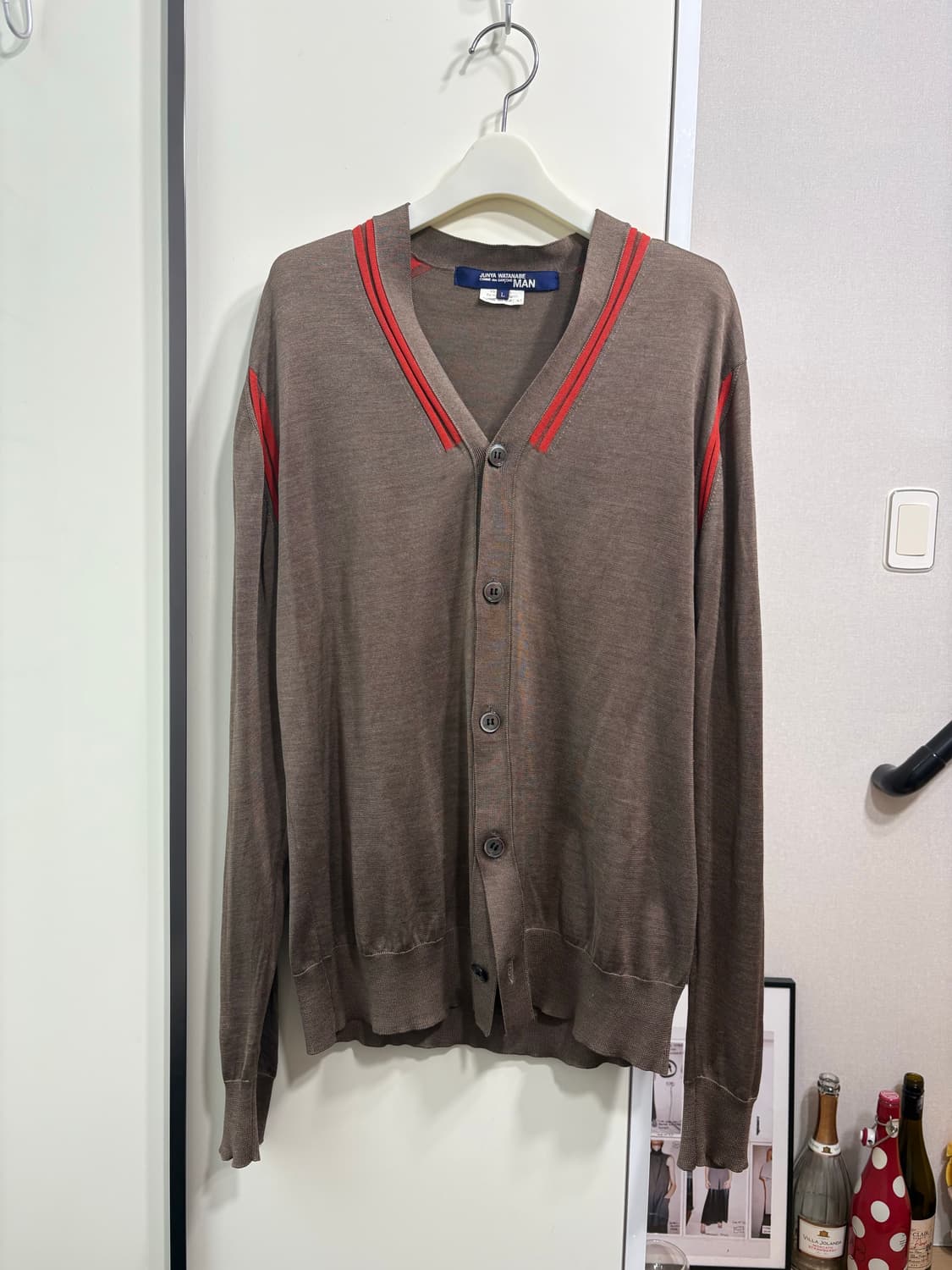 준야와타나베 AD2007 배색 가디건 L사이즈 상품이미지1