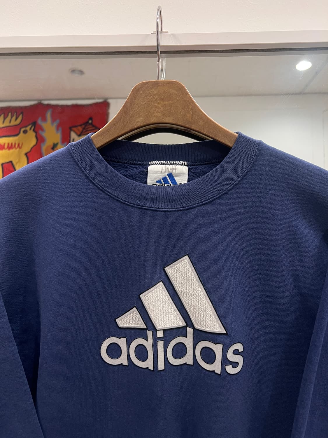 90s Adidas 아디다스 스펠아웃 스웻셔츠 (made in USA) 상품이미지2