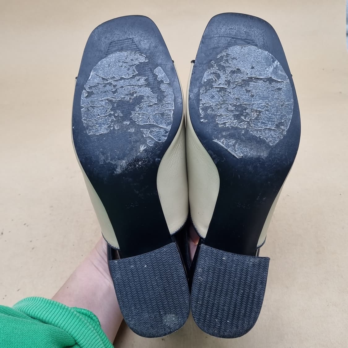 빈폴 오픈토 여성샌들 실사이즈240 굽5 상품이미지3