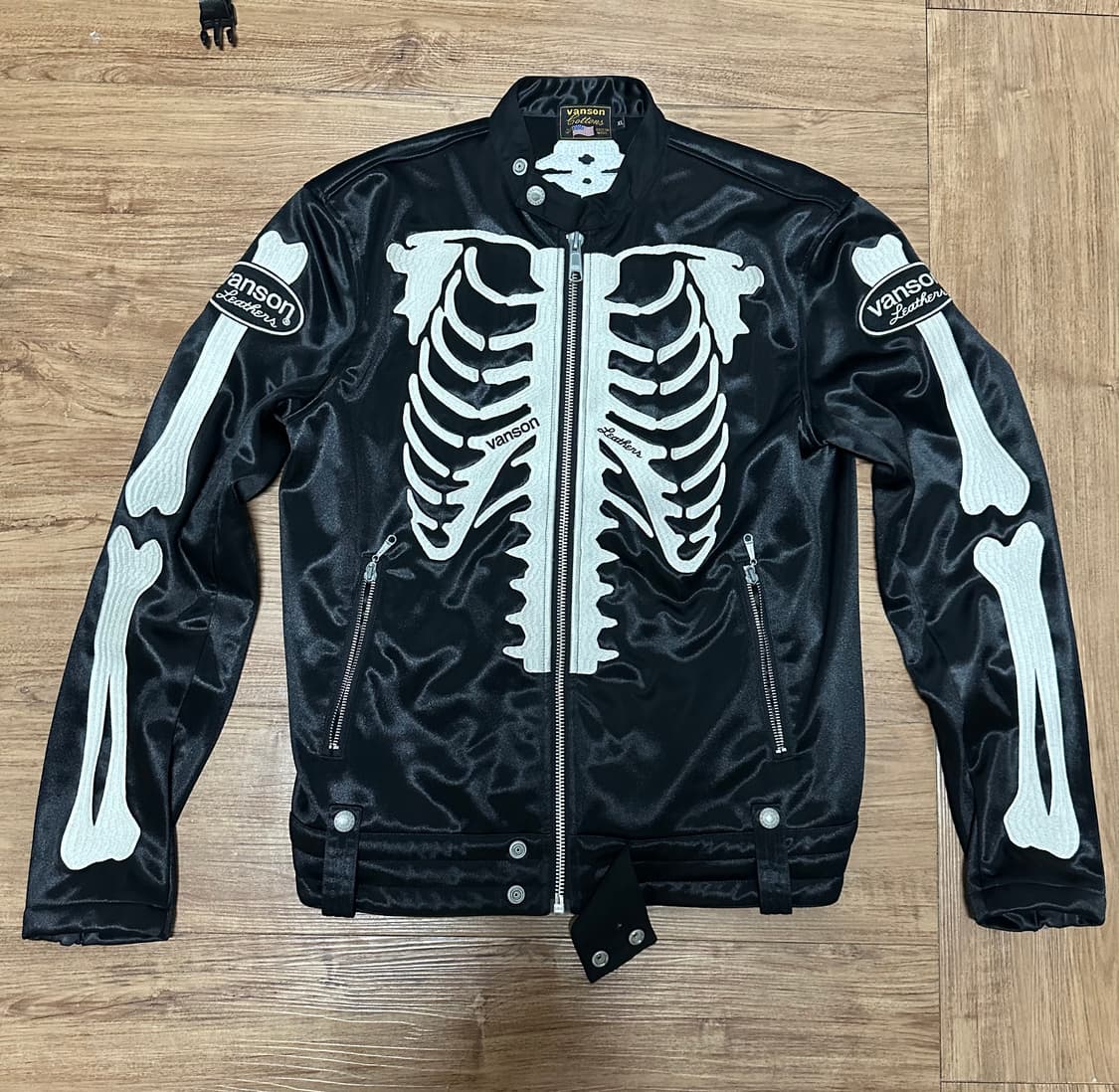 밴슨 본 라이더 자켓 블랙 화이트 XL 상품이미지1