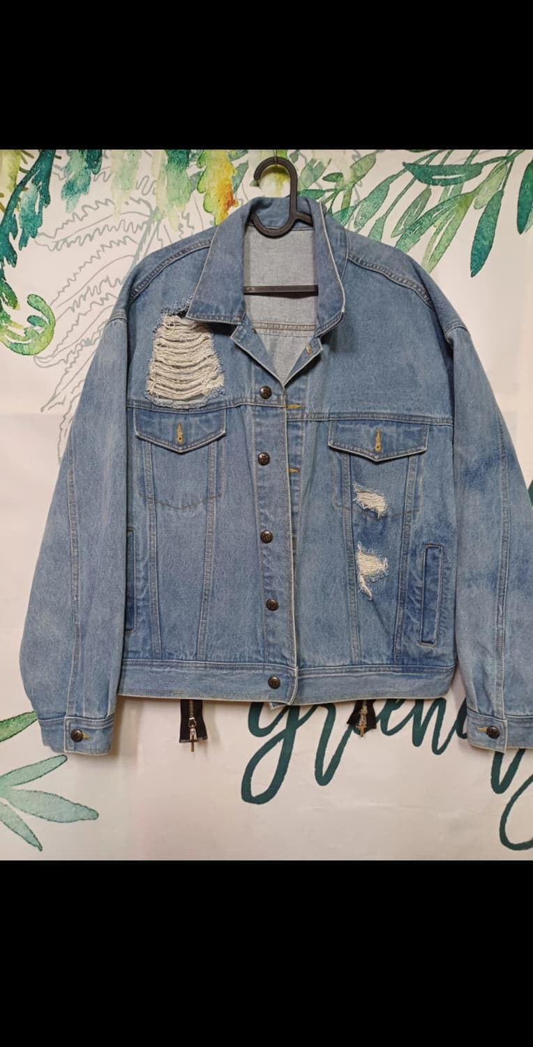 유니크 오버핏 아트 청자켓 105 상품이미지2