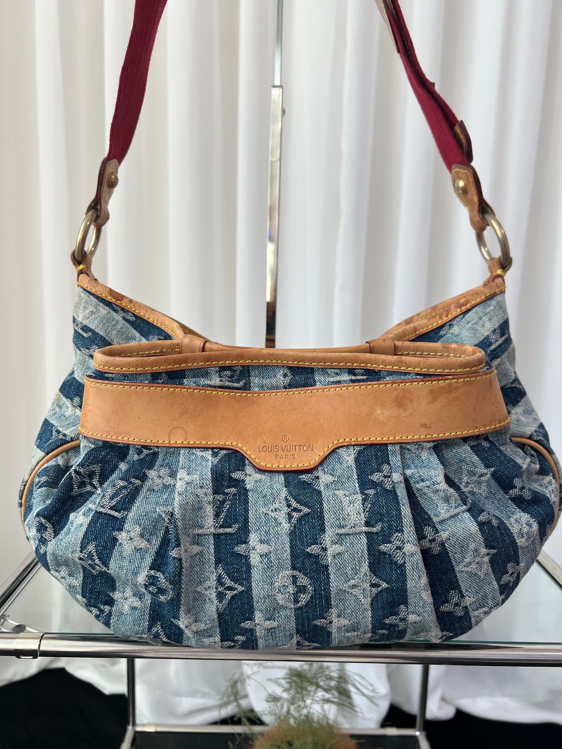 루이비통 리미티드 에디션 데님 모노그램 포르트 에폴 레이 MM 숄더백 상품이미지4