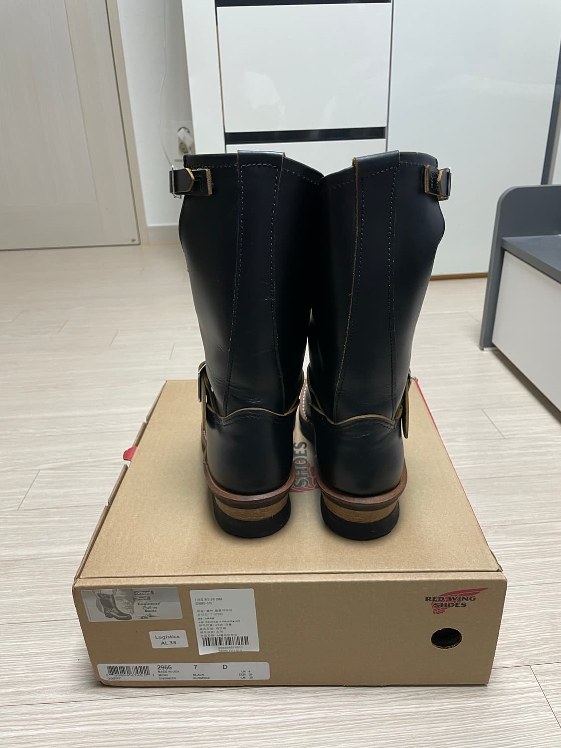레드윙 2966 블랙 엔지니어 부츠 사이즈7 (250) 상품이미지4