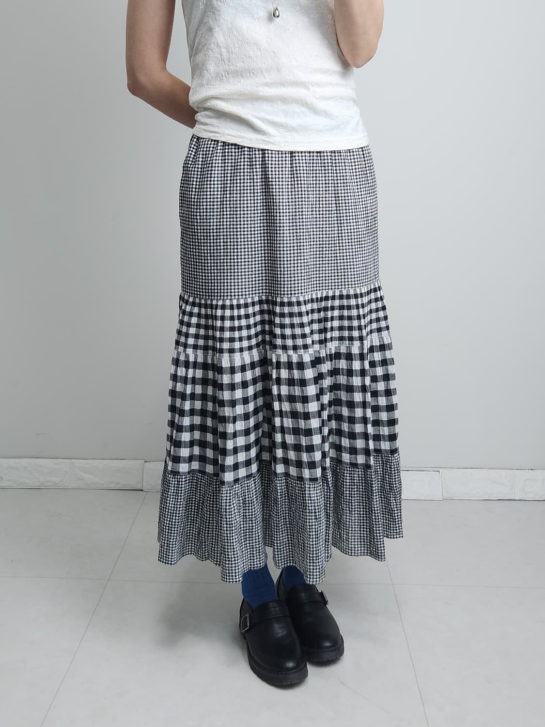 (JWANDERSONxUNIQLO)체크 캉캉 스커트 상품이미지2