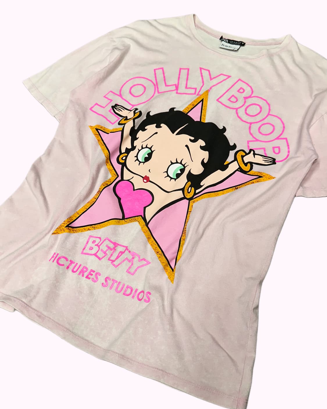betty boob printing pink t-shirt 상품이미지3