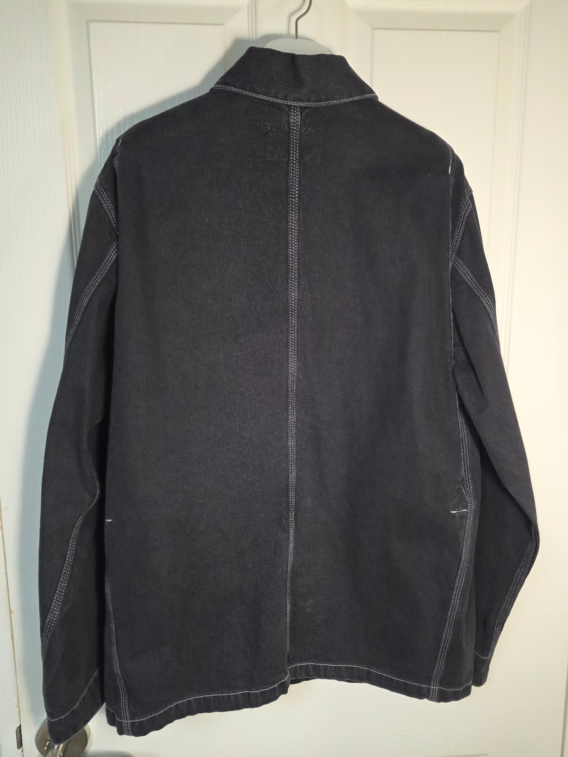 [M] 칼하트 WIP OG 초어 자켓 - 블랙 스톤 워시드 상품이미지3