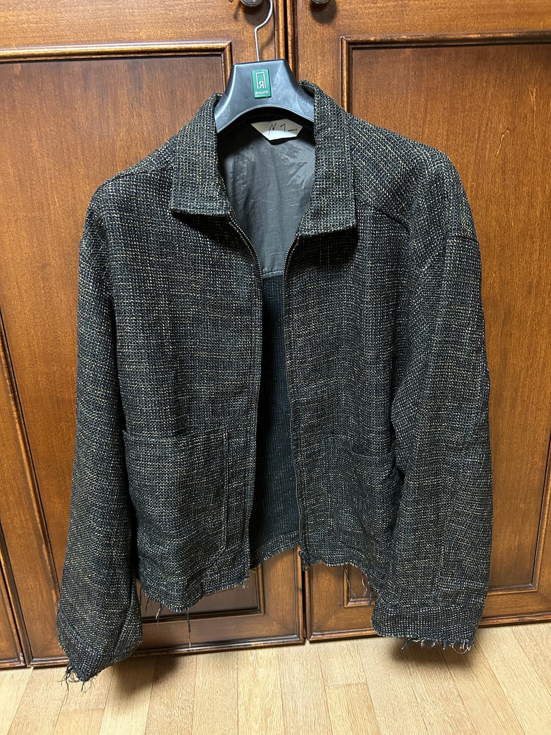 [2] 24aw 안셀름 트위드 집업 자켓 브라운 상품이미지1