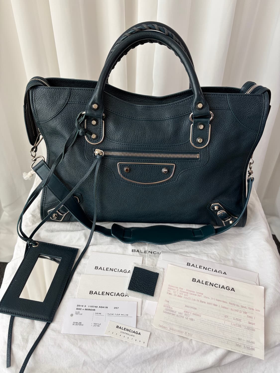 발렌시아가 클래식 메탈릭 엣지 시티 모터백 상품이미지2