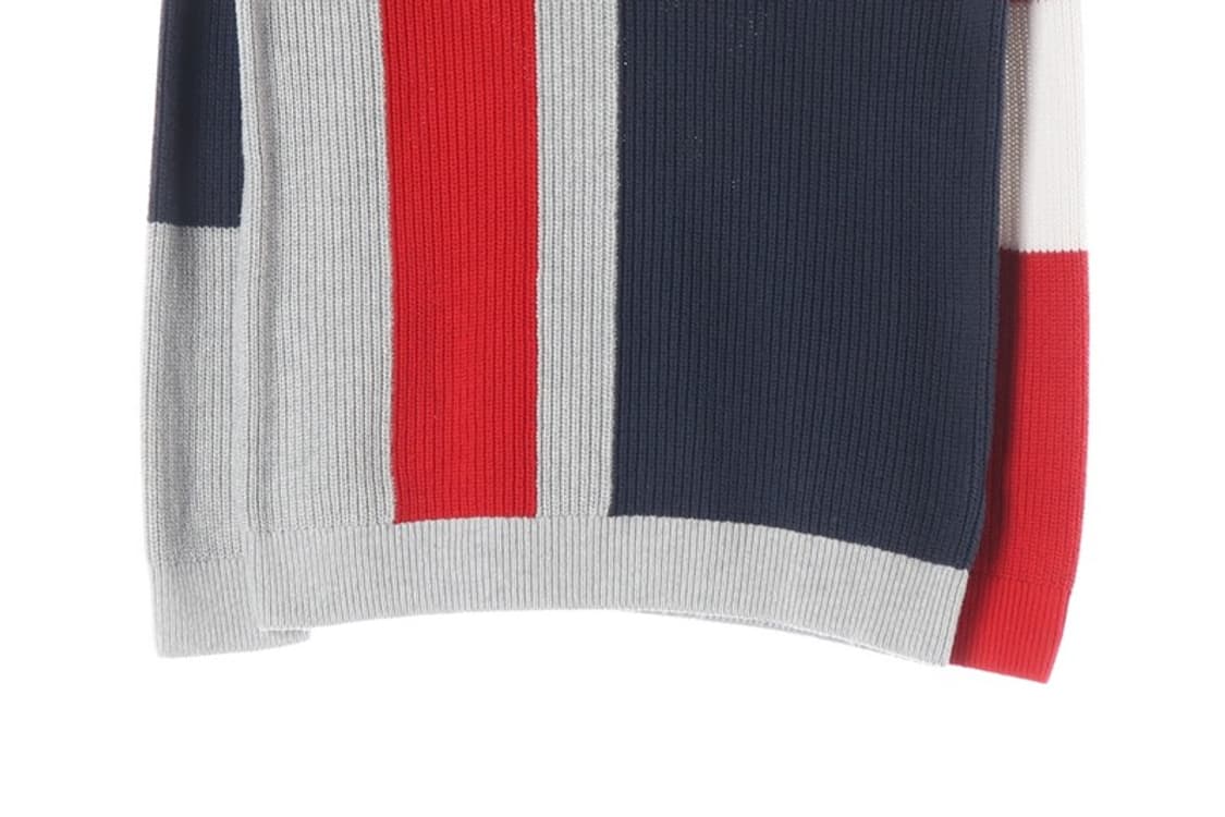 타미힐피거 90s 올드스쿨 컬러블록 코튼 니트 스웨터 XL 16-18 상품이미지4