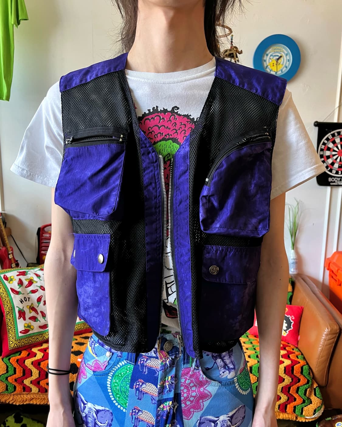90s Japanese Utility 3D Pocket Old Vest 상품이미지2