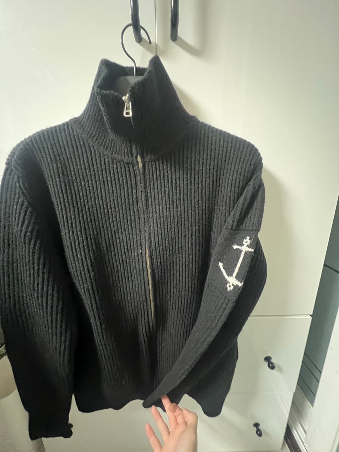 건지울른스 셔틀랜드 울 집업 가디건 상품이미지2