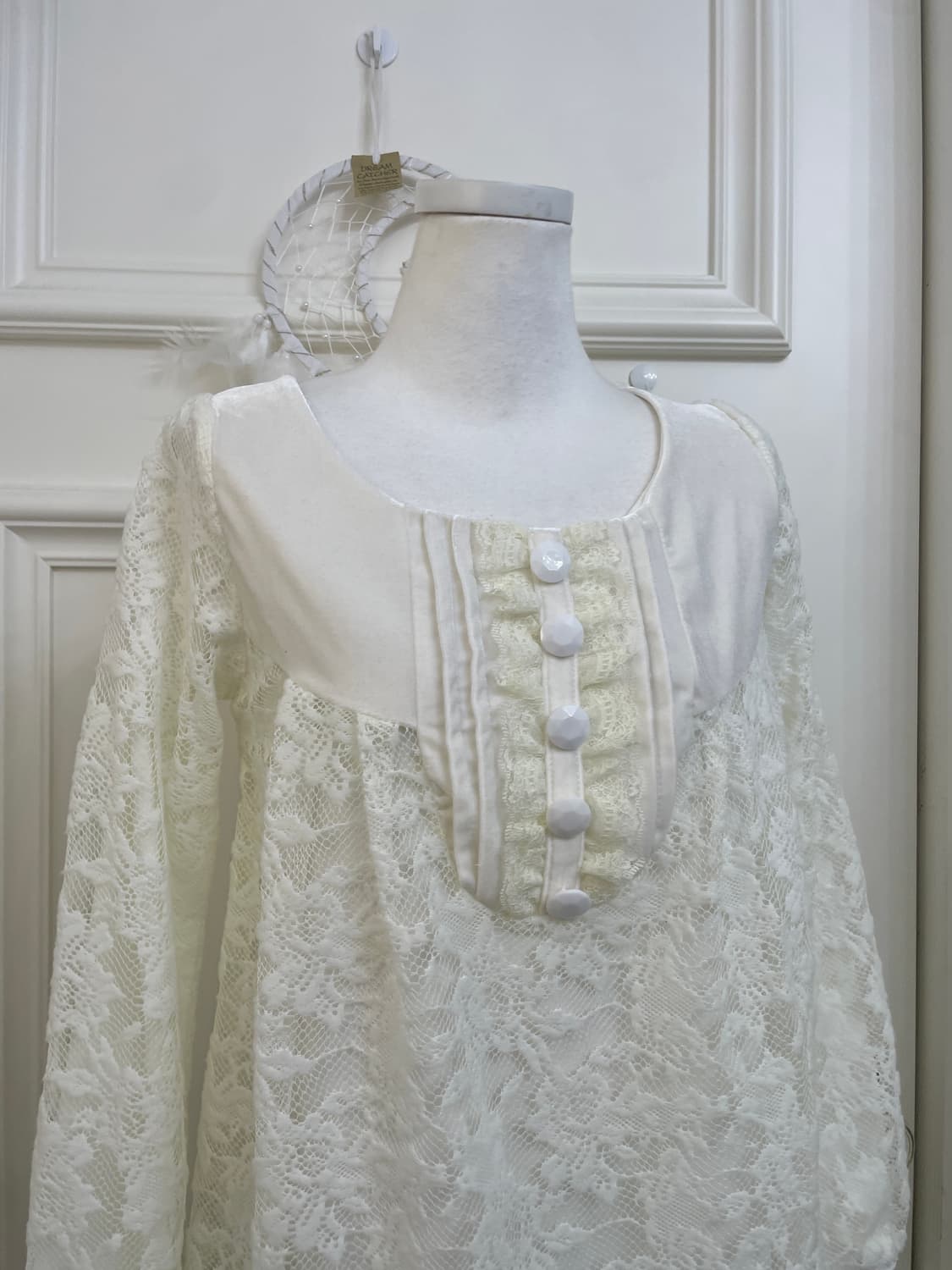 ivory lace velvet mini opc 상품이미지6