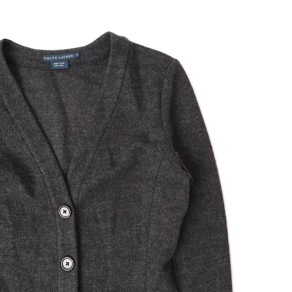 랄프로렌 챠콜그레이 울 버튼 가디건 상품이미지3