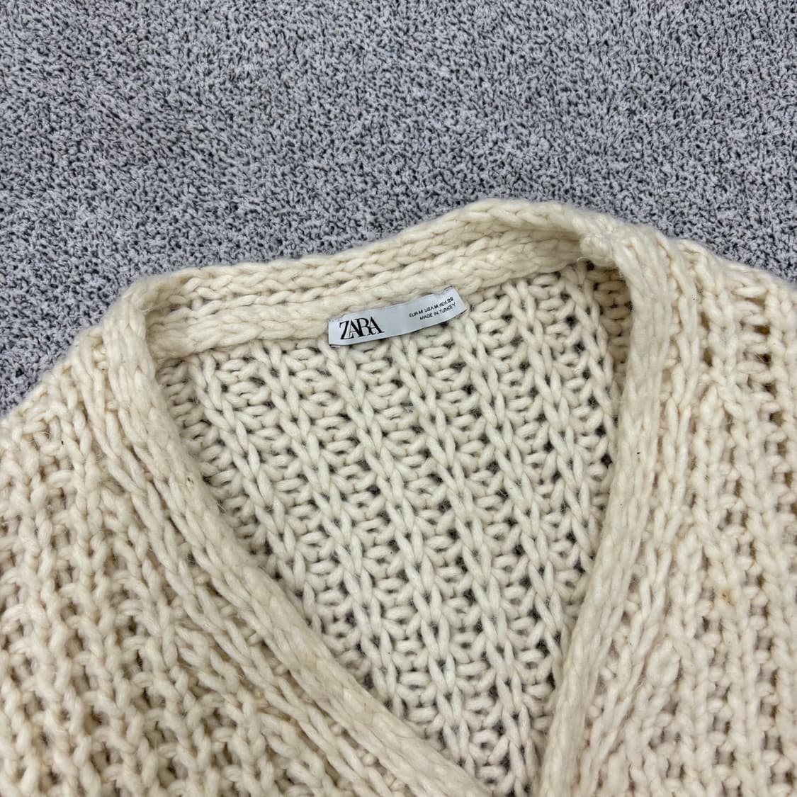 M 자라 니트 가디건 볼레로 크림 0316J 상품이미지2