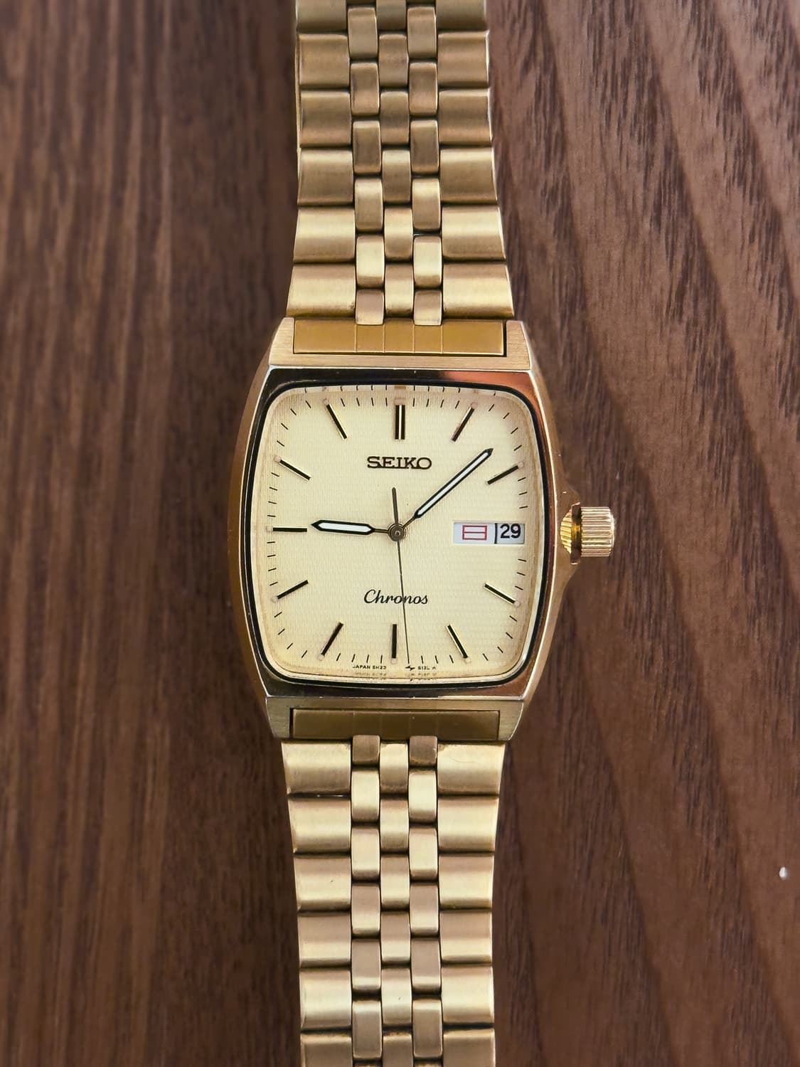 [중고] 빈티지 세이코 크로노스 5H23-512L 골드 TV 상품이미지2