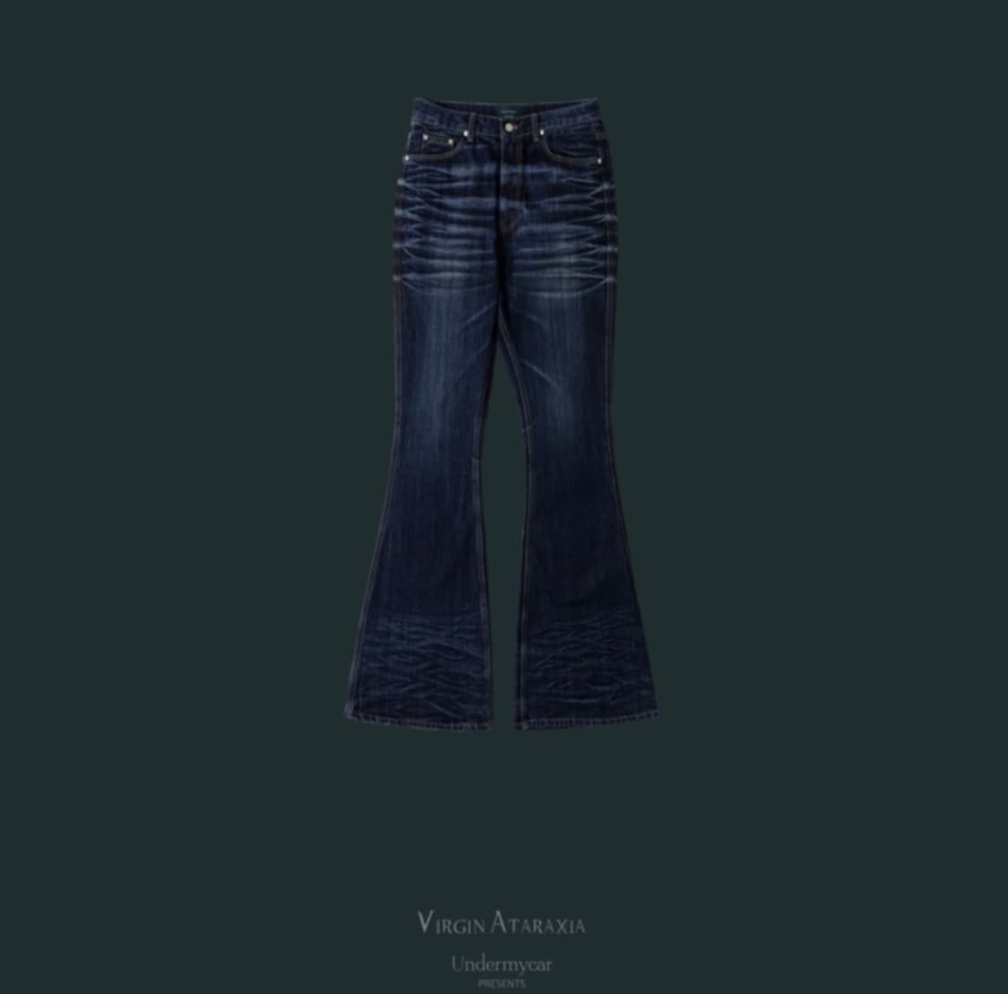 언더마이카 와이드 플레어진 0사이즈 인디고 상품이미지1