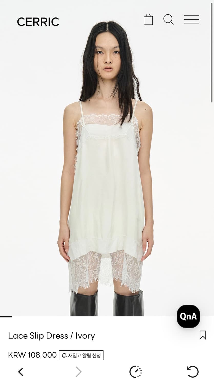 세릭 Lace slip dress/ Ivory 상품이미지1