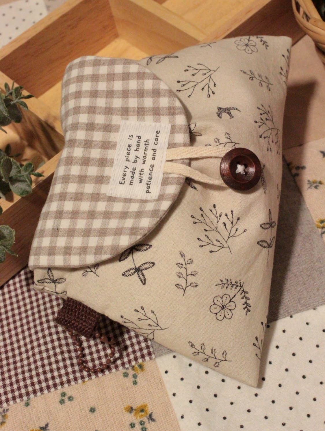 핸드메이드 핀턱 단추 파우치 상품이미지2