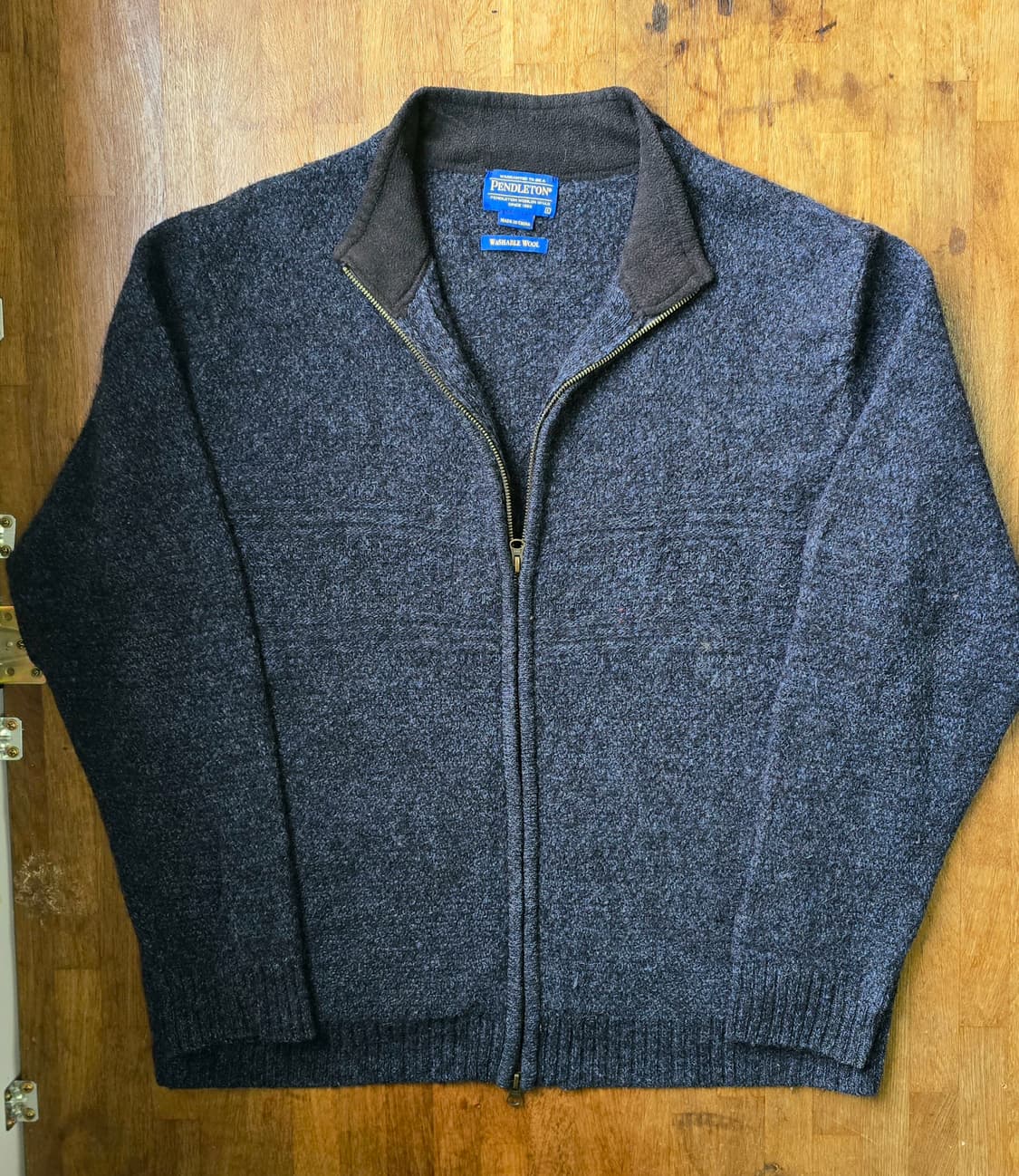 Pendleton 펜들턴 셔틀랜드 울 집업 니트 XL 상품이미지1