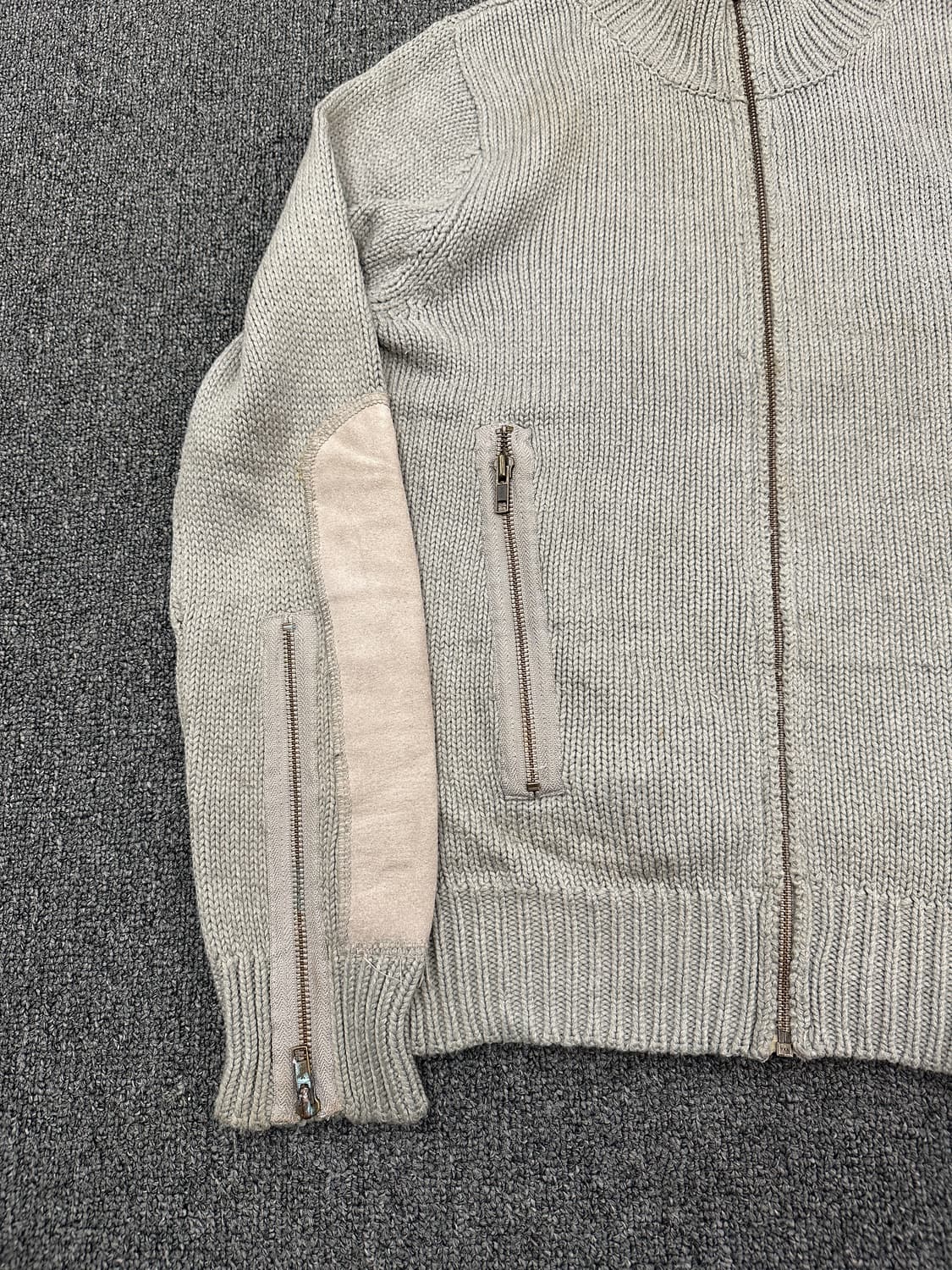 L) 재패니즈 빈티지 그레이 니트 집업 상품이미지3