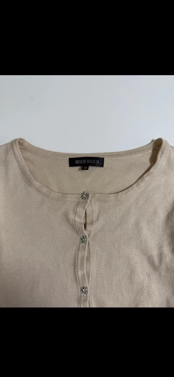 O131 MISCH MASCH 베이지 가디건 M (W) 상품이미지3