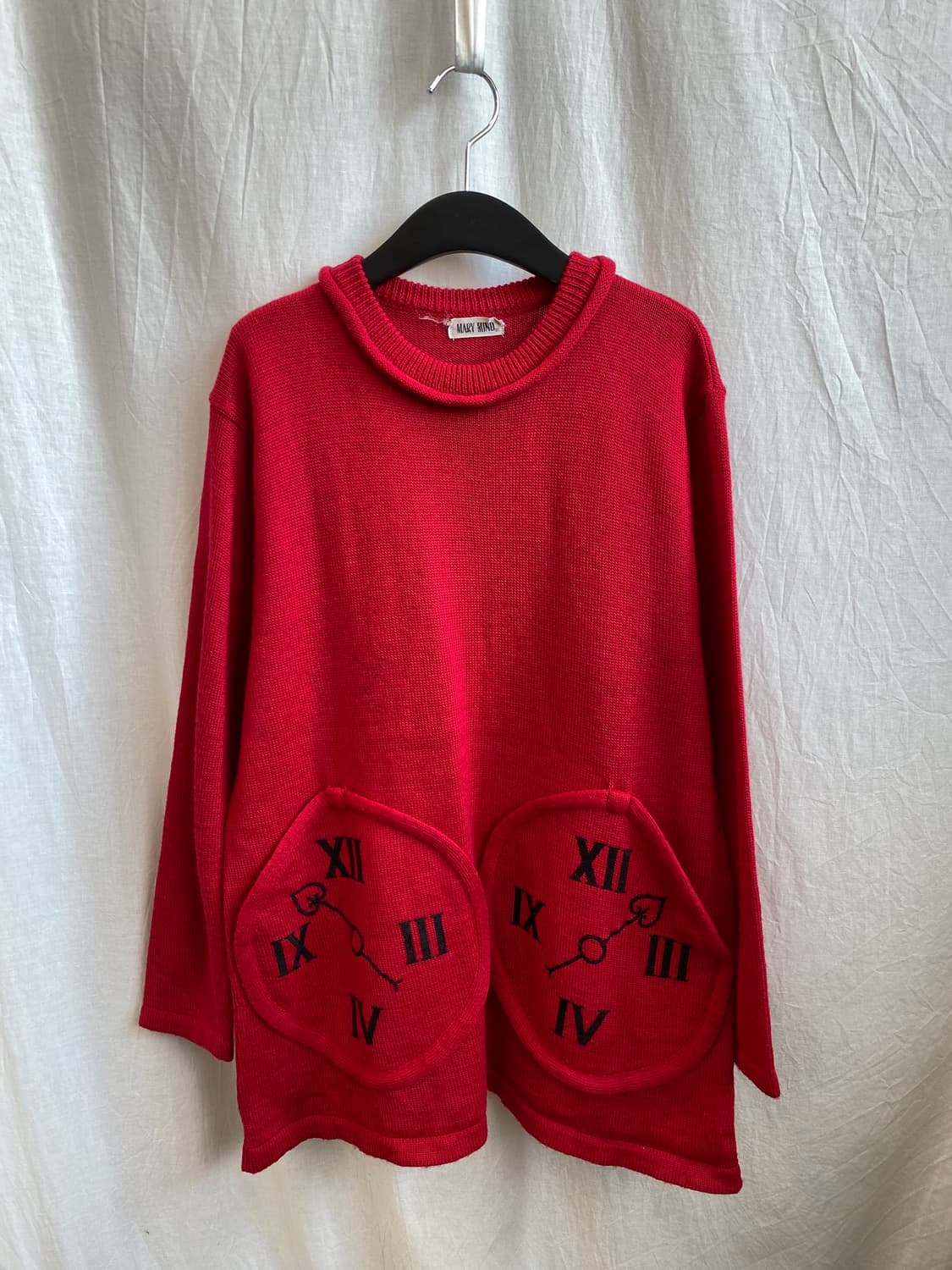 MARY MIND 레드 울혼방 니트(L) 상품이미지2