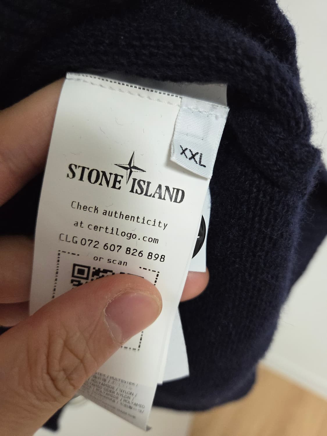 스톤아일랜드 하프 반집업 울 니트 xxl 상품이미지7