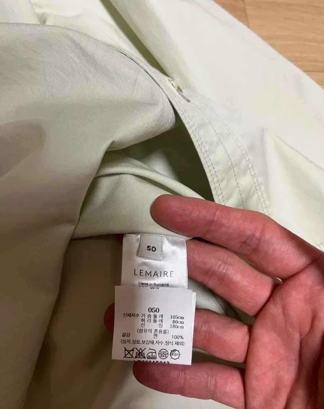 르메르 웨스턴 셔츠 (화이트실버버치) 50사이즈 상품이미지3