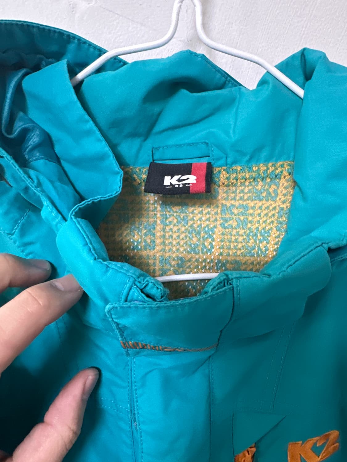 (95) K2 바람막이 자켓 그린/옐로우 상품이미지3