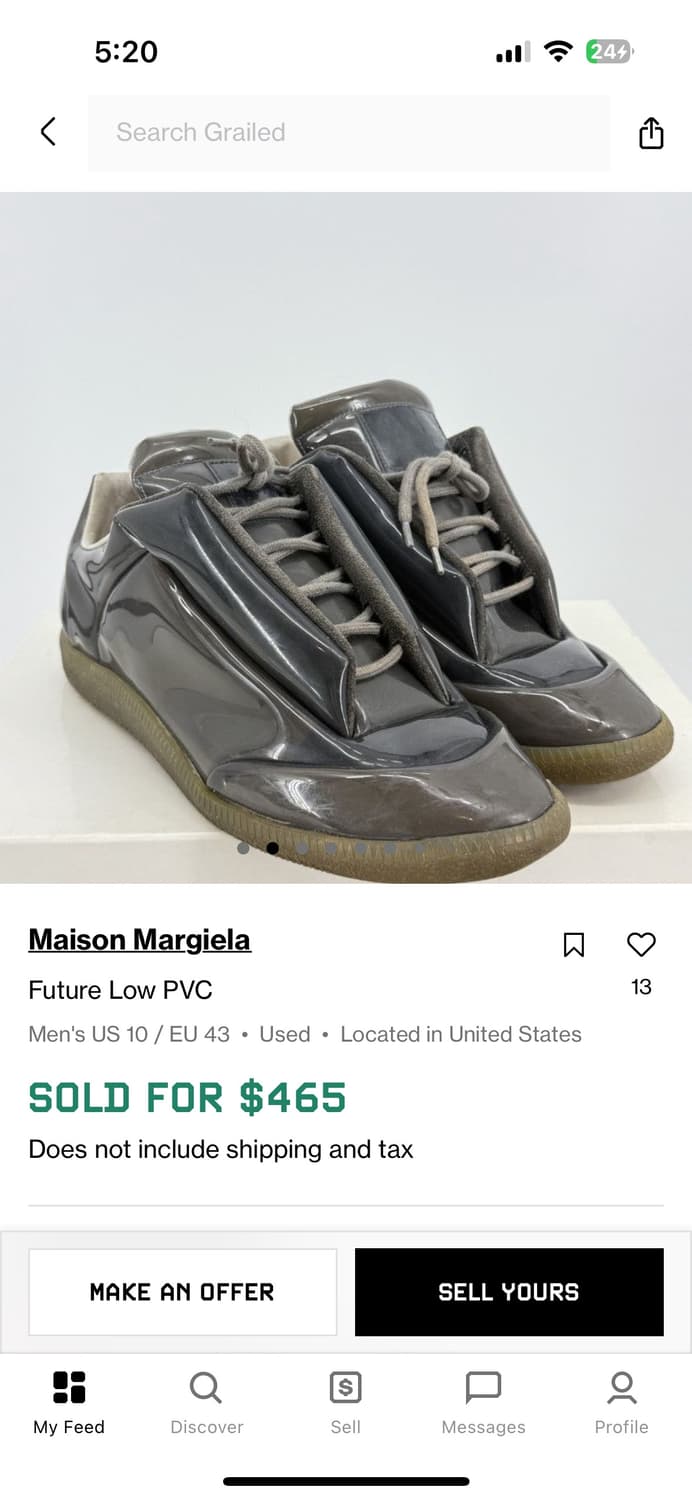 2016 Maison Margiela future low pvc gray 상품이미지10