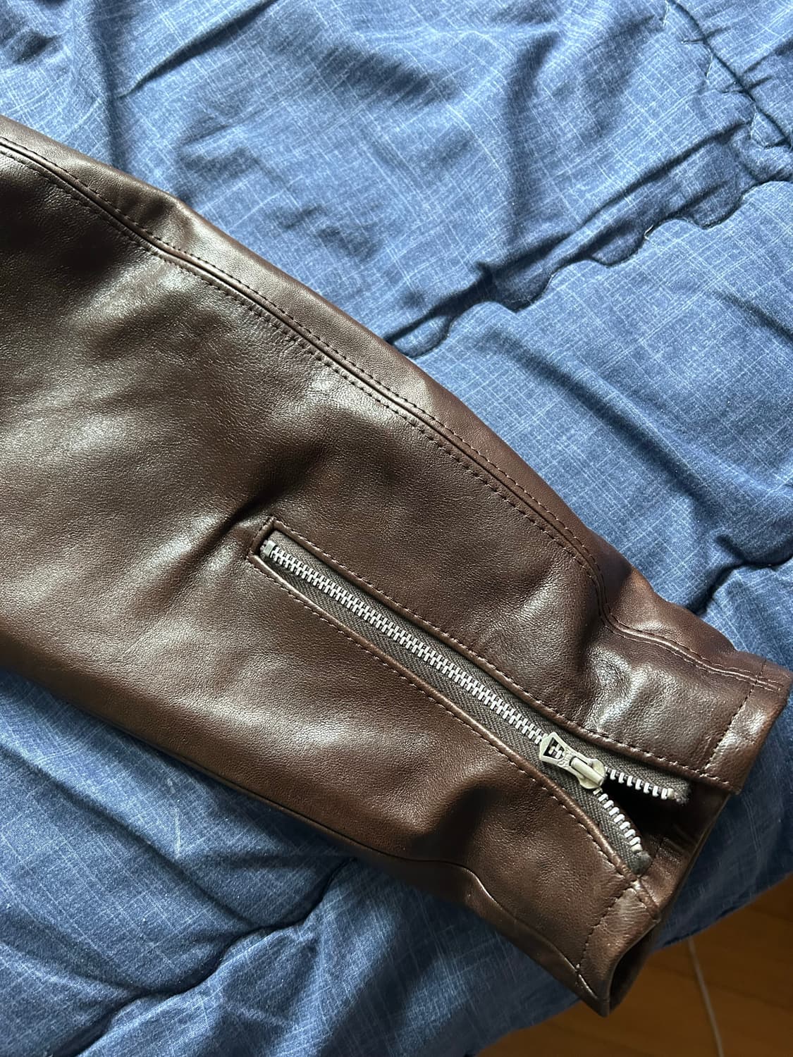 Auralee 헤비 램 레더 라이더 자켓 5사이즈 상품이미지4