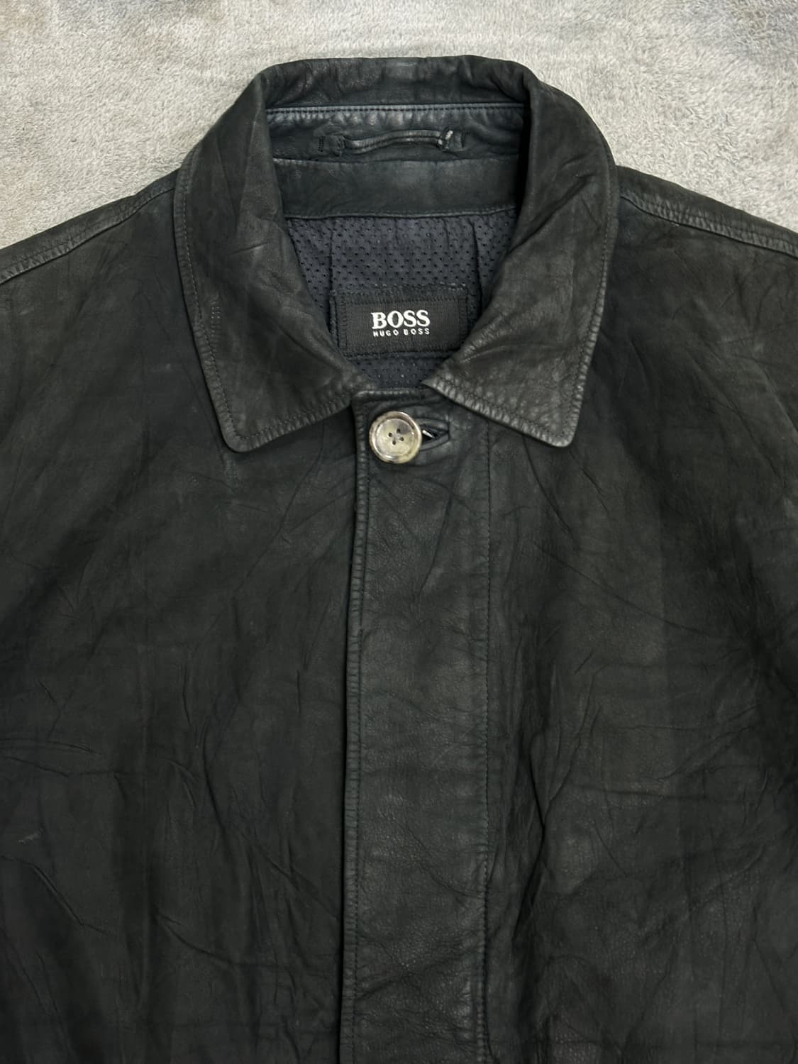 00s HUGO BOSS 램스킨 레더 자켓 50 상품이미지4