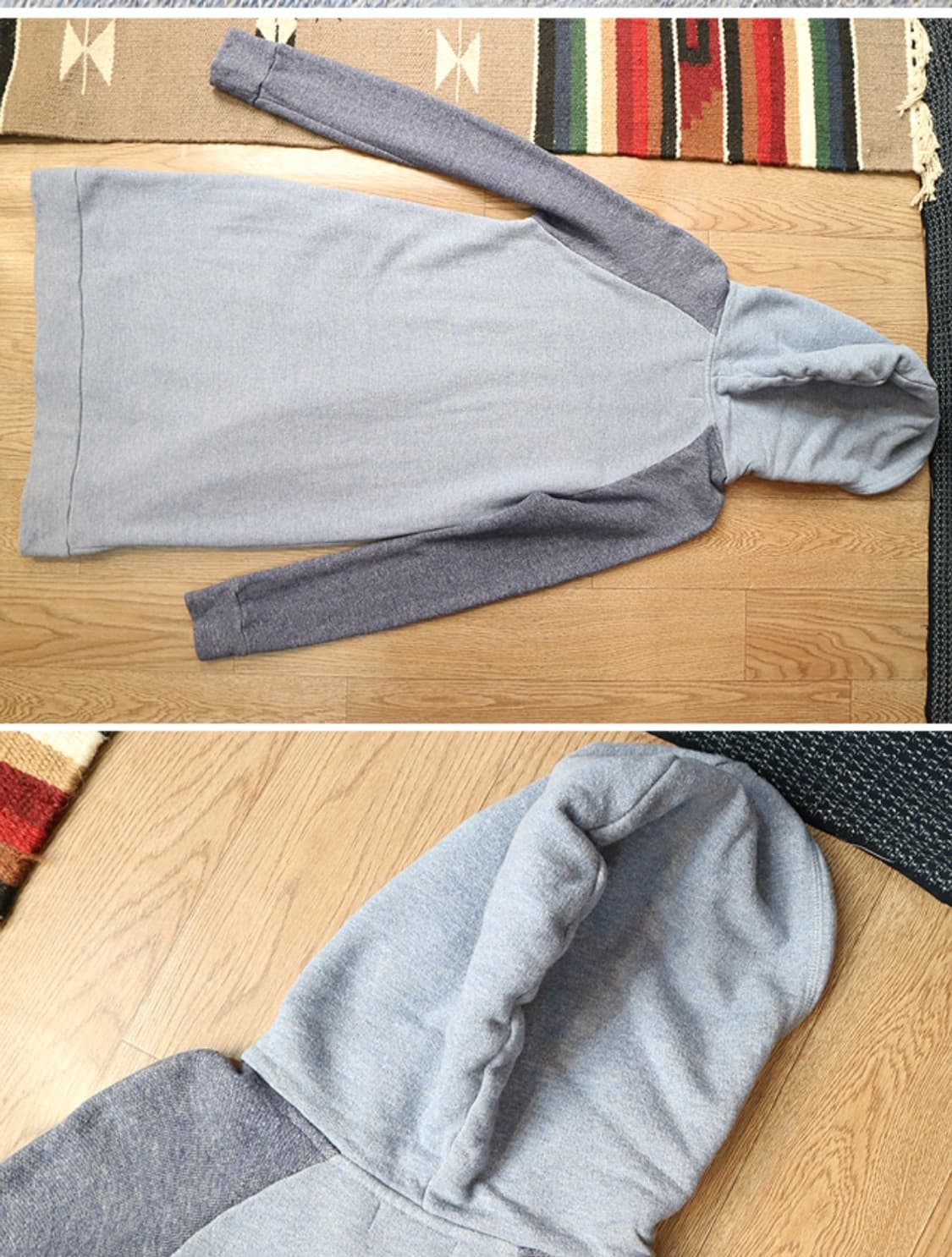 일본판 BURBERRY 버버리 블루라벨 코튼100% 후드 빅로고 원피스 상품이미지6