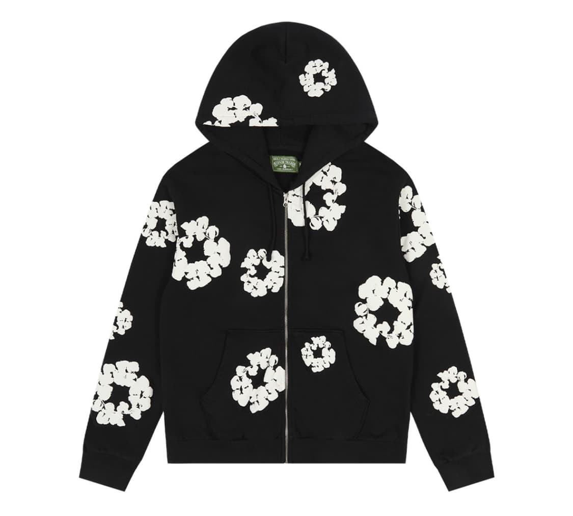 데님티어스 후드 집업 블랙 상품이미지1