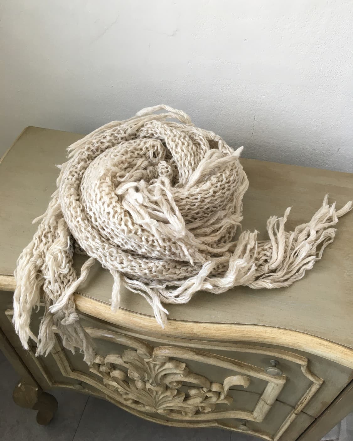 Fringe net woolen cape 상품이미지9