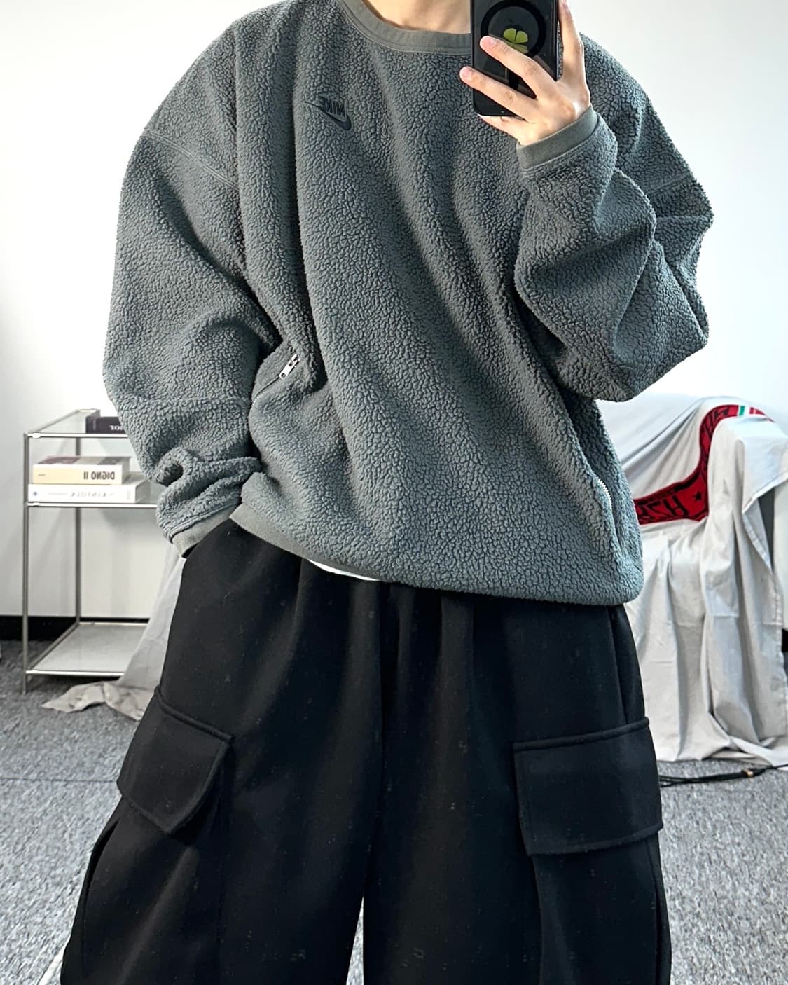 나이키 플리스 윈터라이즈드 그레이 맨투맨 L 상품이미지3