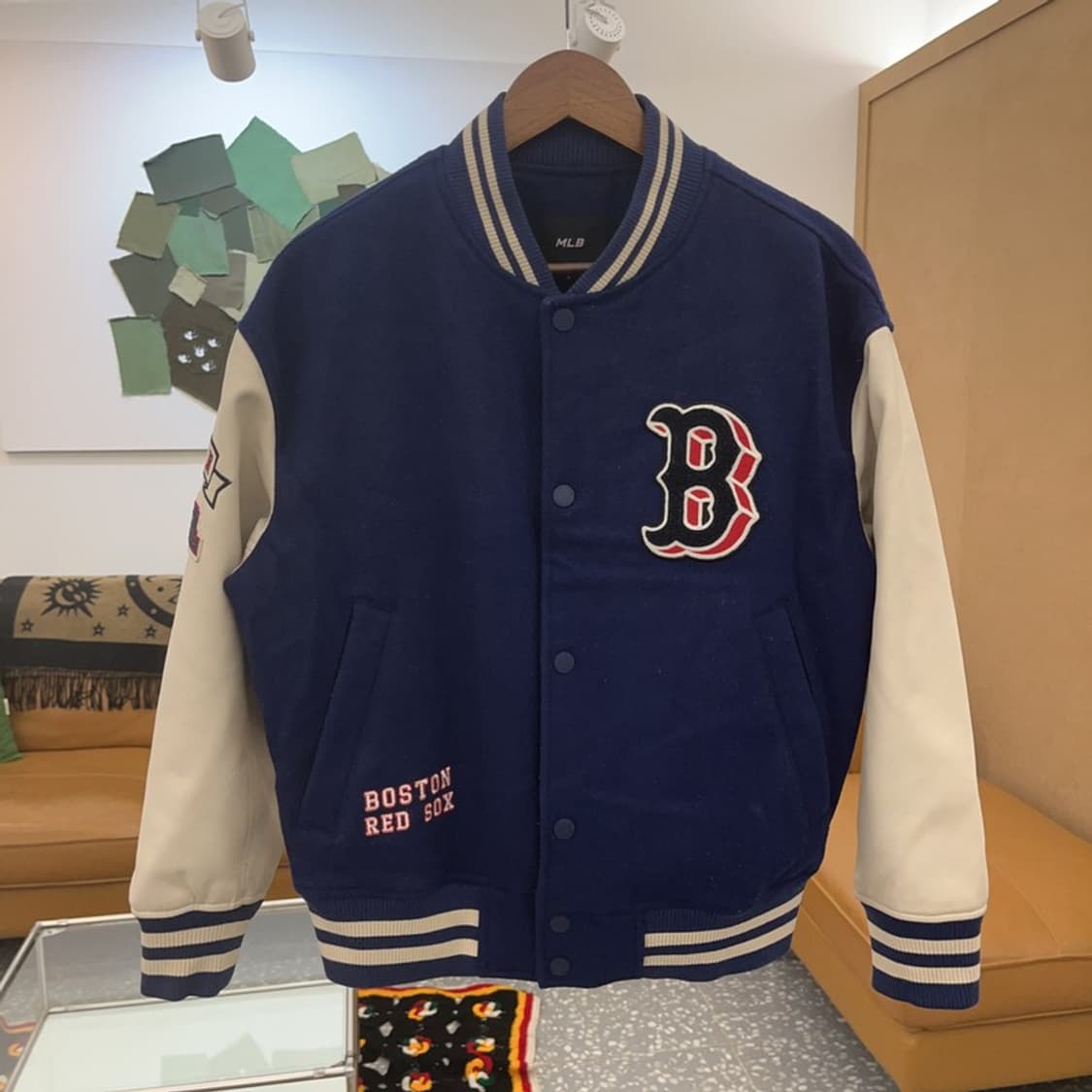 MLB 보스턴 레드삭스 와펜 패디드 울 바시티 자켓 S C06490 상품이미지3