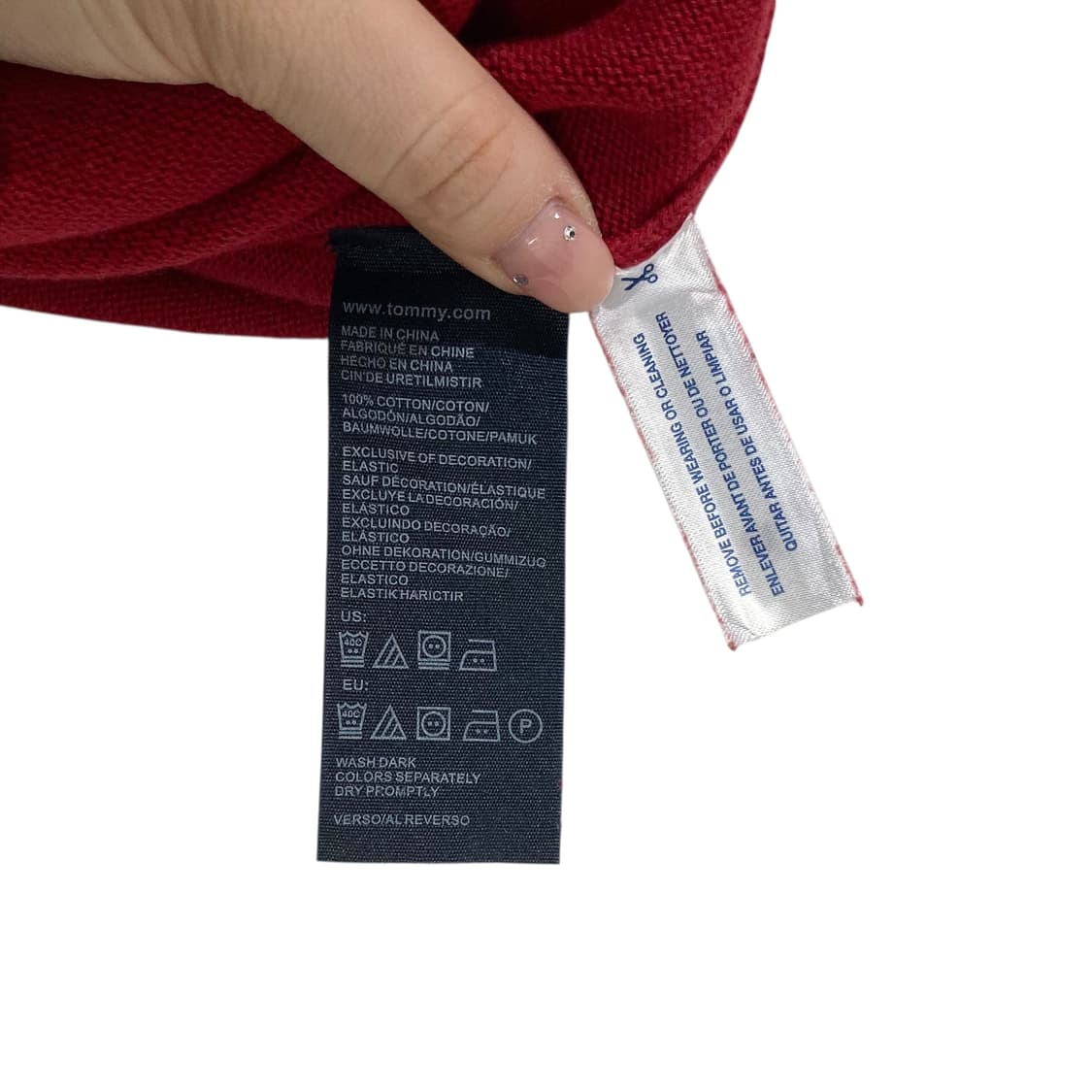 타미힐피거 배색 반집업 니트 상품이미지4