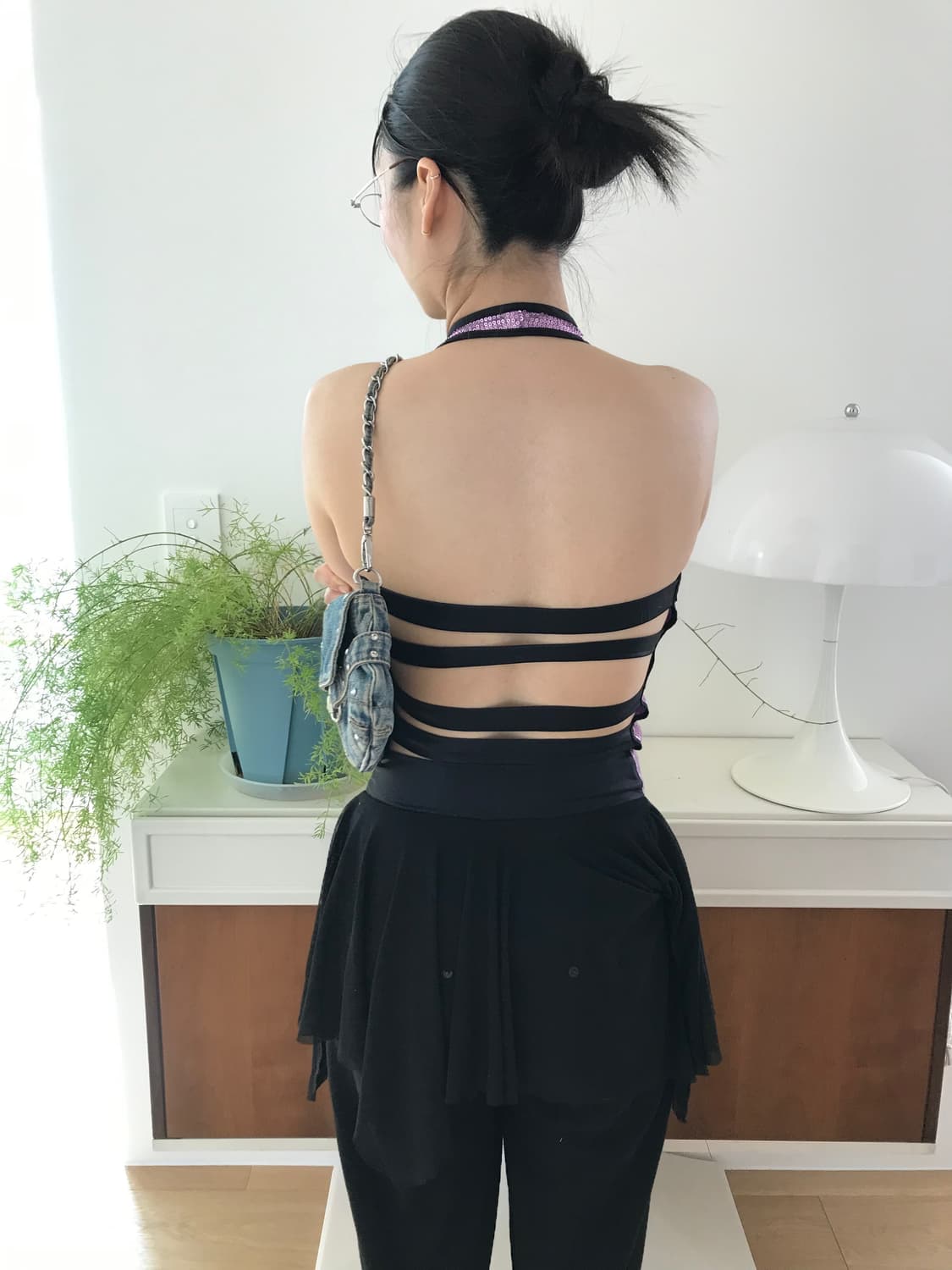 vintage spangles halter neck sleeveless 상품이미지5