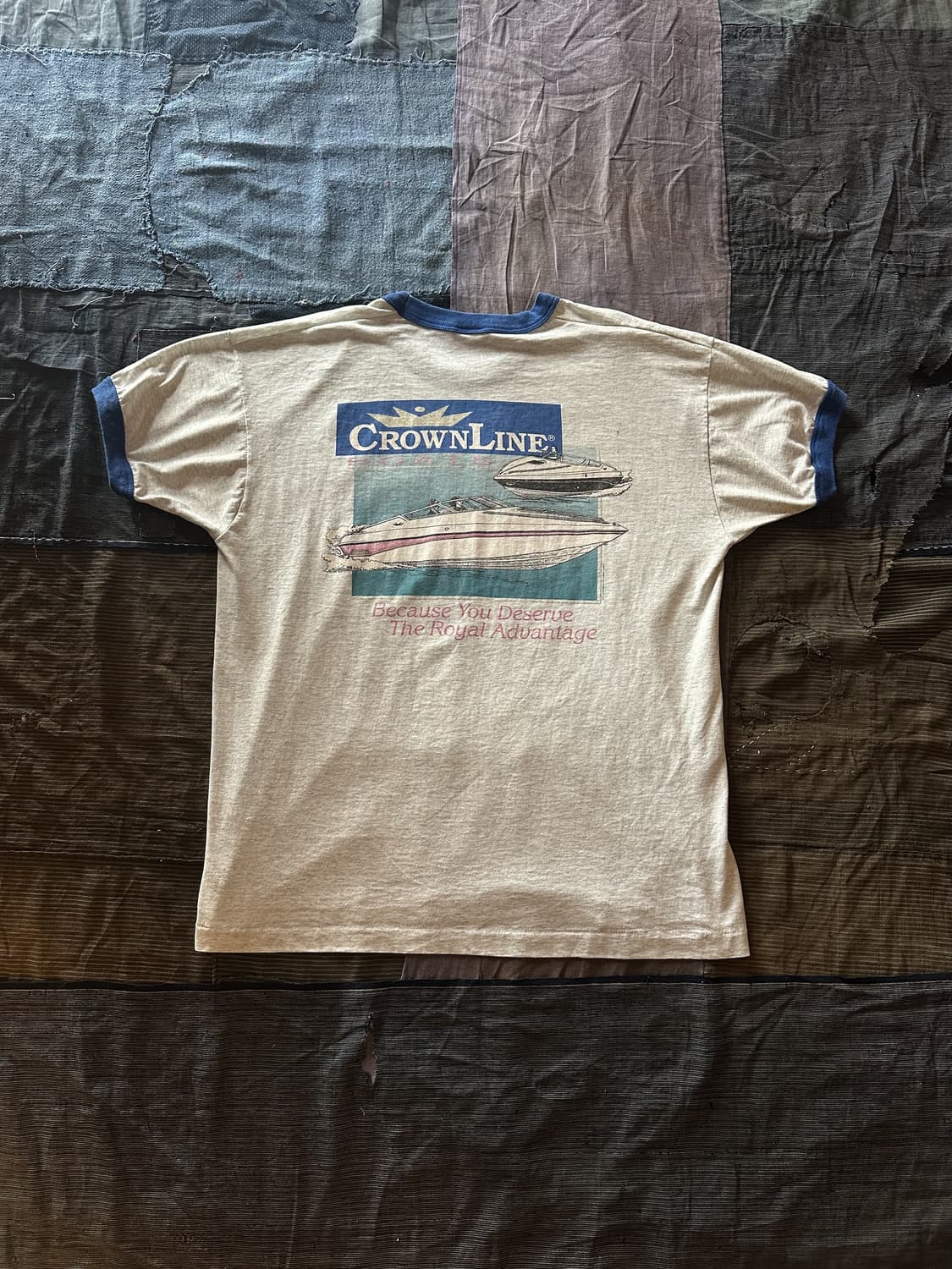 90s USA Fruit of the loom RInger T Shirt 상품이미지1