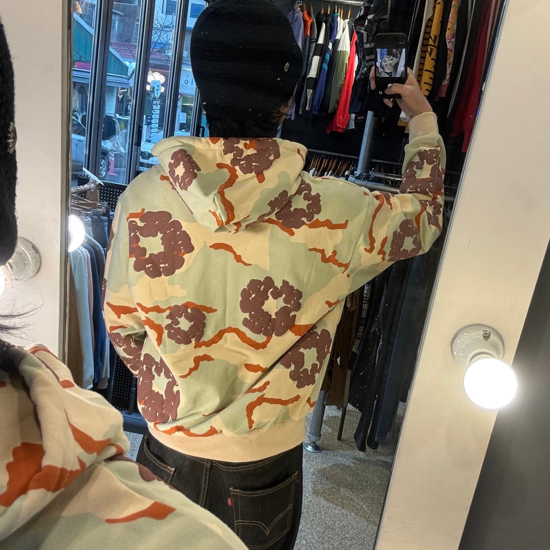 데님 티어스 후드집업 상품이미지4