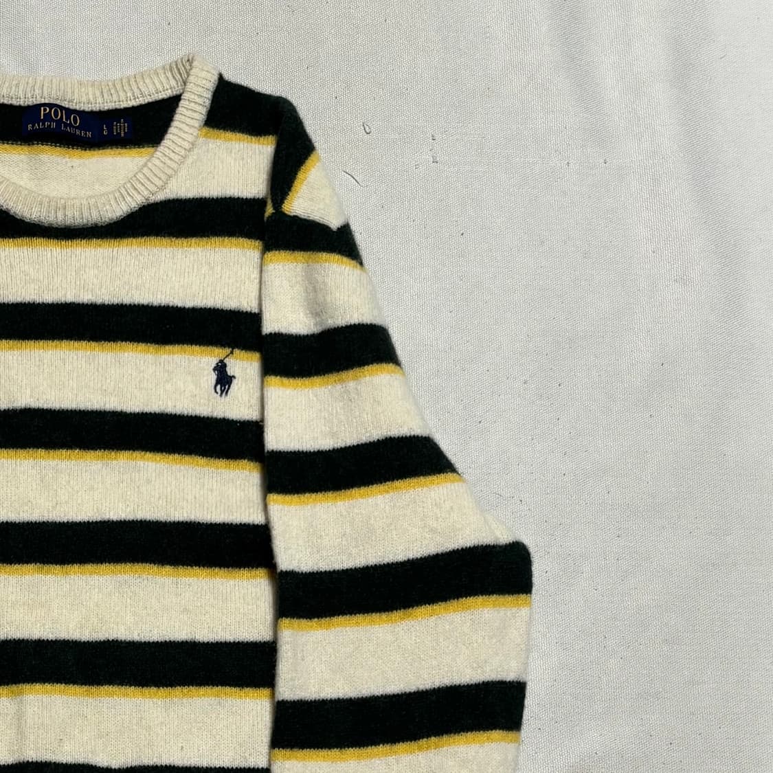 L 폴로랄프로렌 네이비 포니 스트라이프 울 니트 상품이미지1