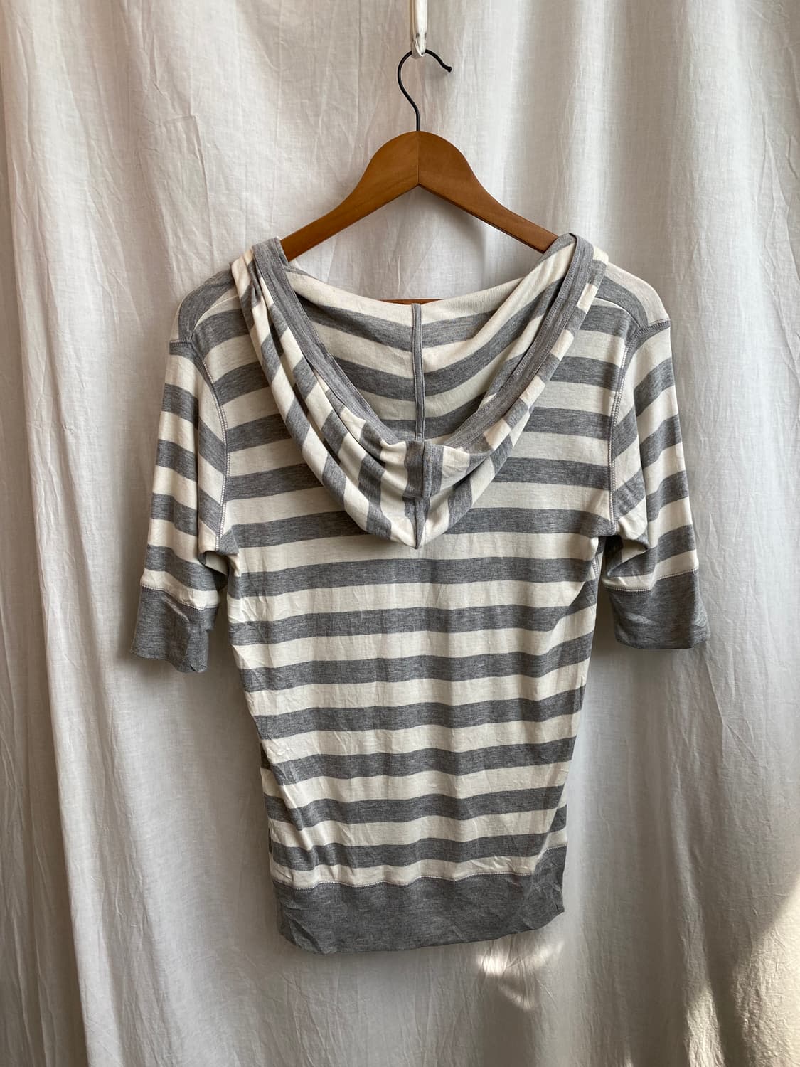 UNIQLO 스트라이프 후드 반팔탑(L) 상품이미지8