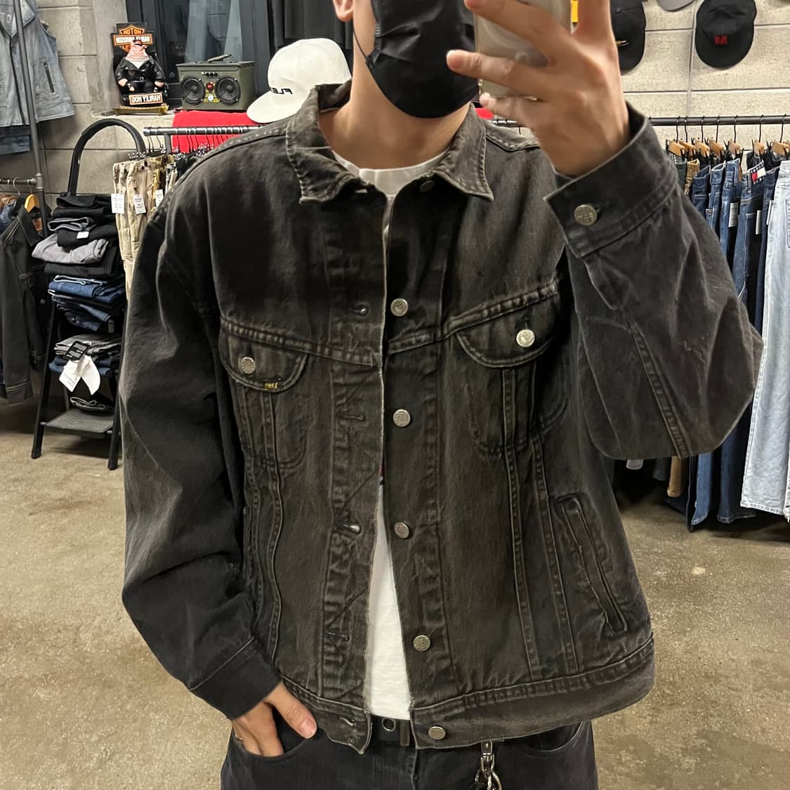 90s Lee 흑청 트러커 자켓 (110) 상품이미지7