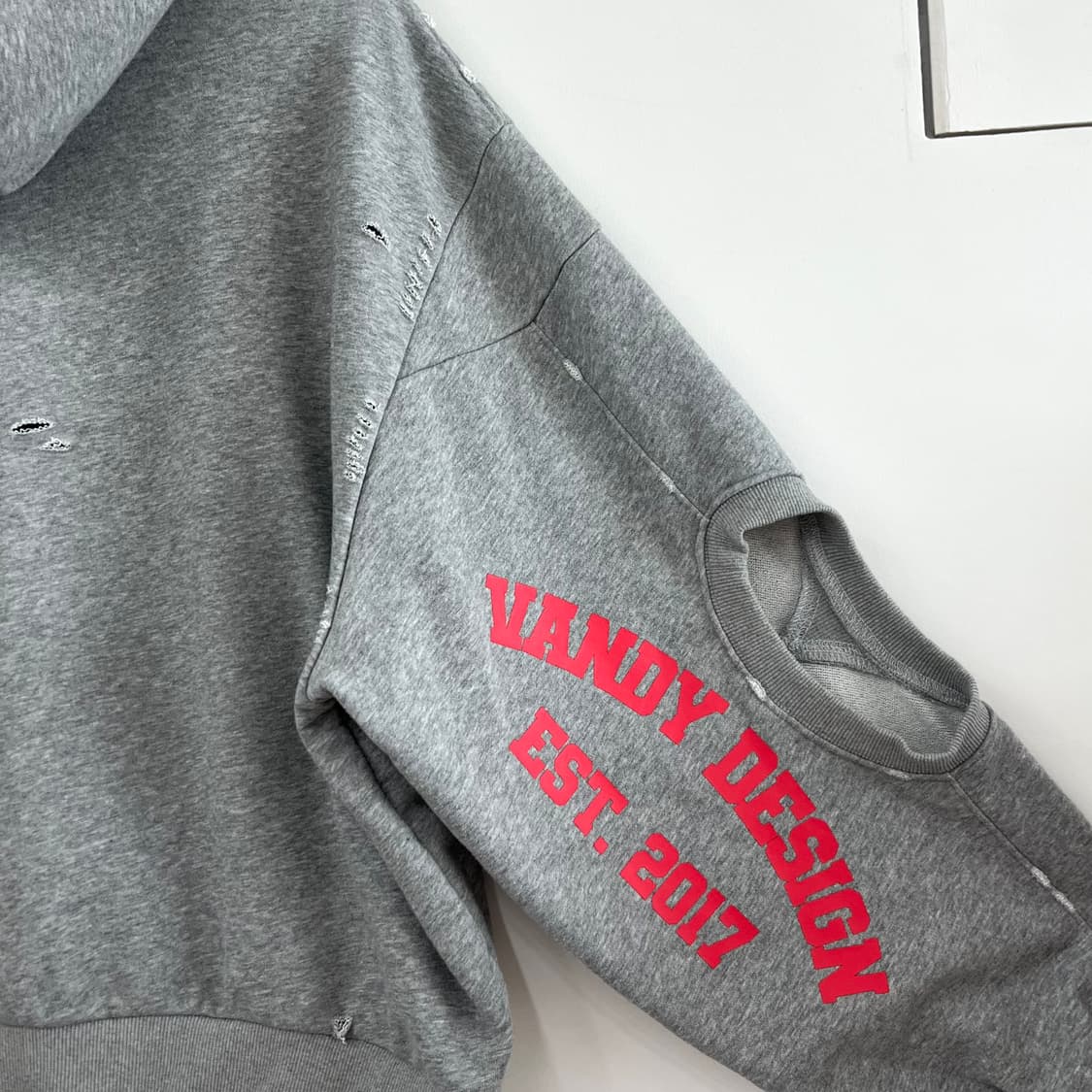 (새상품) 프로토콜 인덱스 x 반디 더 핑크 리컨스트럭티드 후드집업 상품이미지7