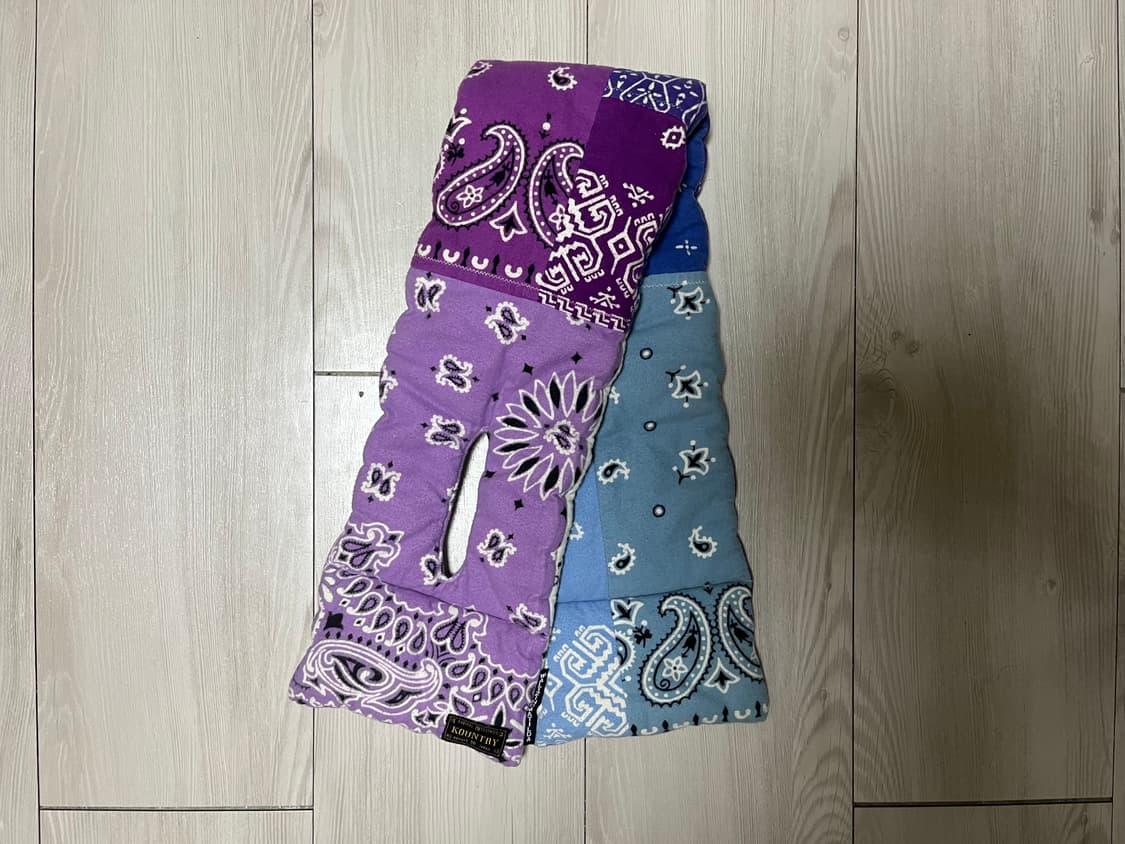 캐피탈 플란넬 반다나 패턴 리버시블 케샤 머플러 퍼플 삭스 상품이미지2